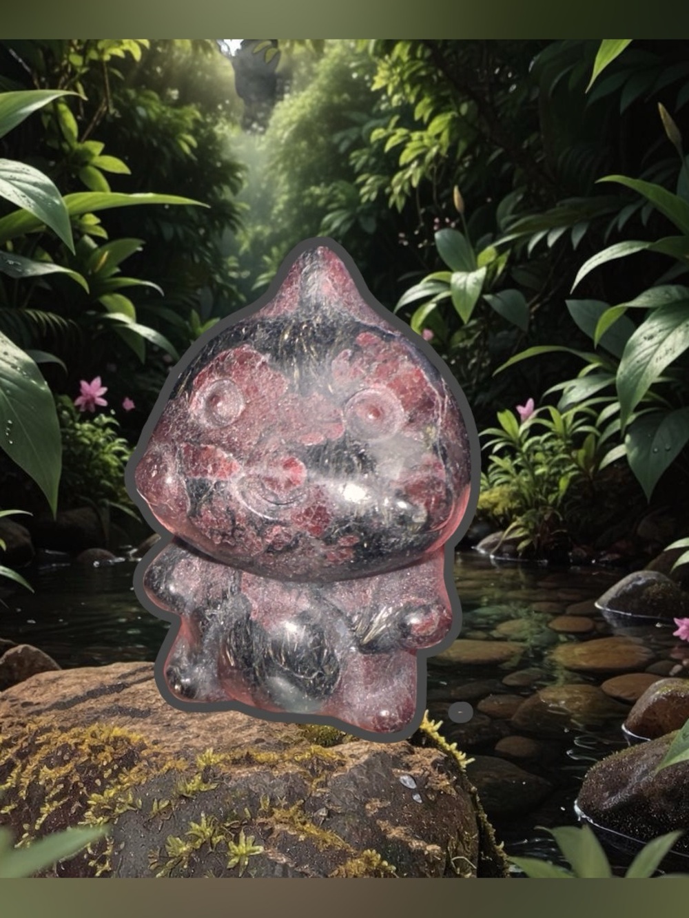 Arfvedsonite Garnet Crystal Dinosaur